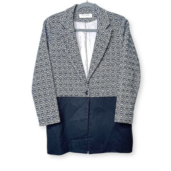 Nicole Bridger Ethically Made Tweed Wool Hemp Blend
Color Block Blazer Coat Sz 4 - Picture 1 of 14